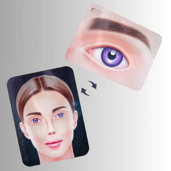 Lavagna Cancellabile Fronte e Retro – Mappature Occhi e Viso (30x40 cm)